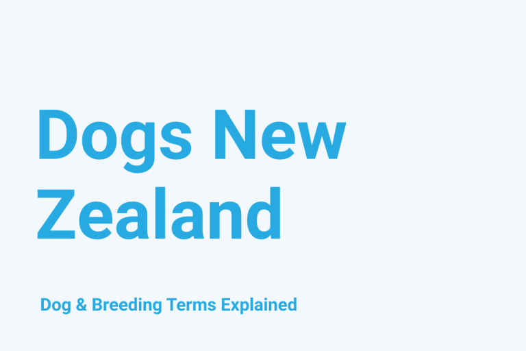 Dogs New Zealand (New Zealand Kennel Club): Dog & Breeding Term Explained