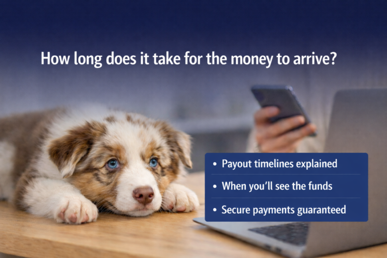 How long does it take for the money to arrive with Dogz Pay?