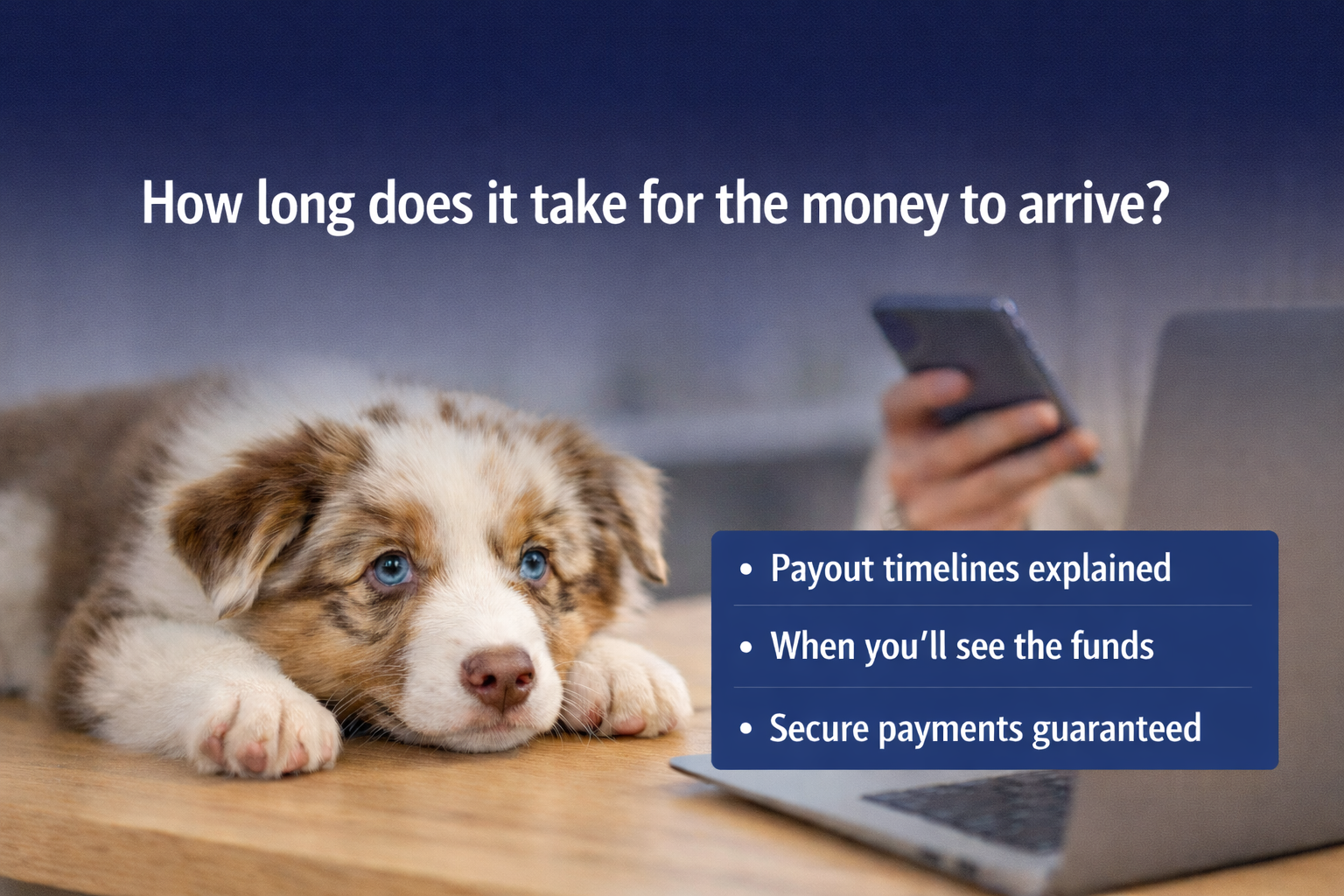 How long does it take for the money to arrive with Dogz Pay?